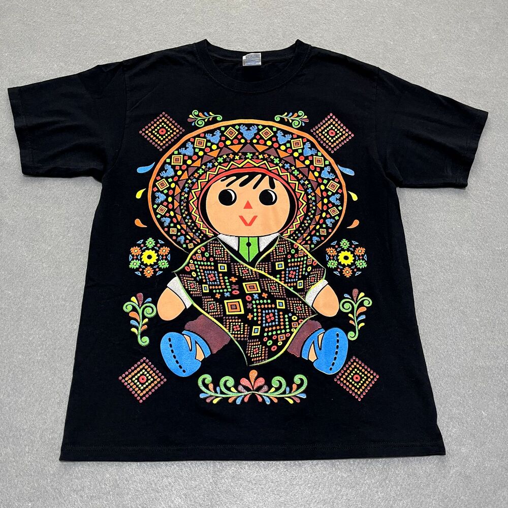 Panchito Mexicano Shirt Mens Medium Black Puerto Vallarta Mexico Vacantion